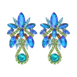Flower w/Pearl and Rhinestone Earrings