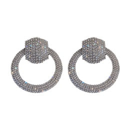 Hoop Rhinestones Earrings (Large)